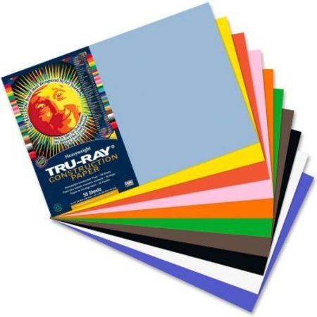 Pacon Pacon Tru-Ray Construction Paper, 12inx18in, Assorted, 50 Sheets 103063